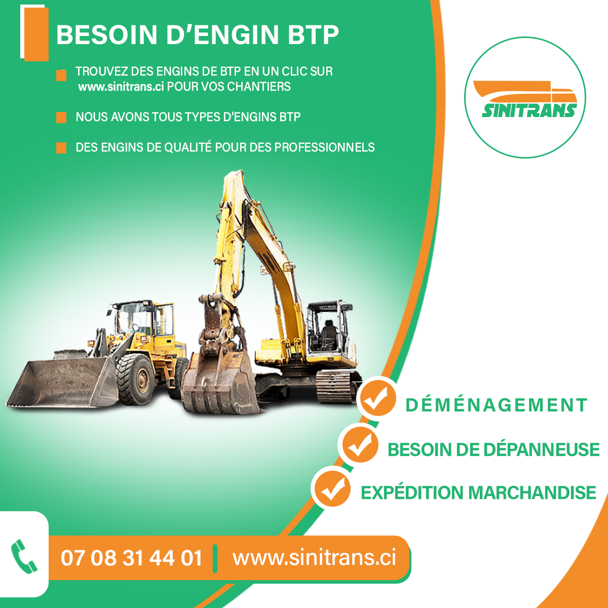 Besoin d'Engin BTP